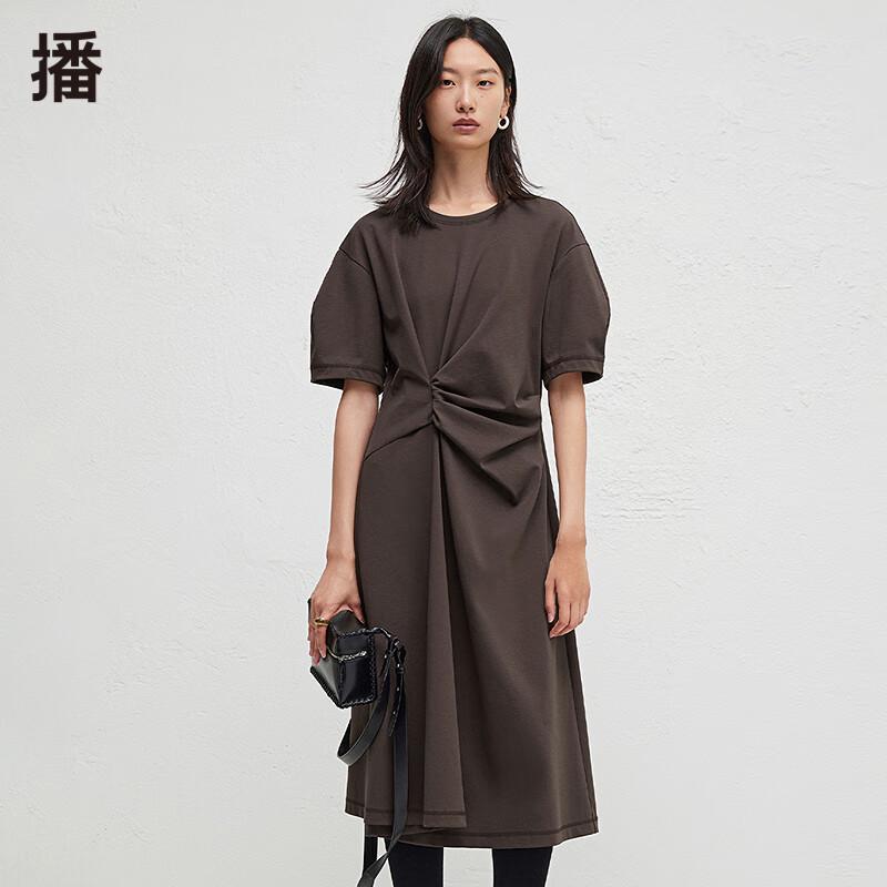 

Broadcast Women s Round Neck Short Sleeve A-Line Midi Dress S
