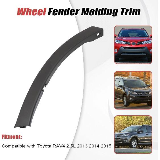 NLQR Front Driver side Bumper Wheel Fender Molding Trim Front Driver side, Fit for Toyota RAV4 2.5L 2013-2015 Replace 52113-0R040 521130R040, Left