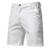 Men’s Casual Relaxed Fit Shorts with Elastic Waistband Five Pocket Design Breathable Stretch Fabric Knee Length for Everyday Wear