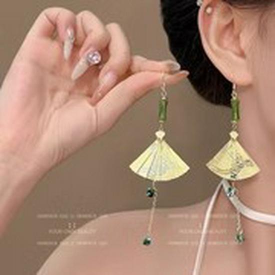 Luxurious European & American Diamond Tassel Stud Earrings for Evenings and Parties