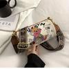 Graffiti Style Boston Bag, Cute Cartoon Cylinder Purse, Women'S Small Crossbody Bag