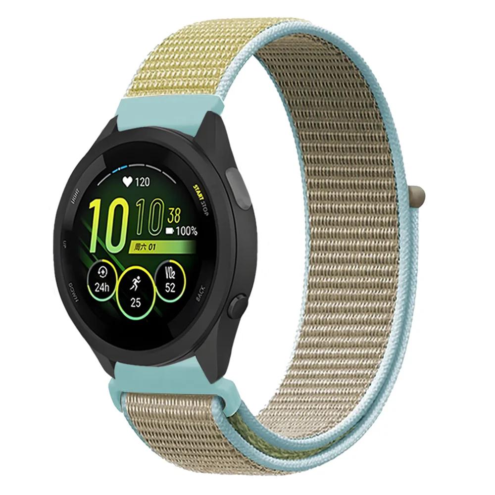 20mm 22mm Pletený nylonový smyčkový řemínek pro Garmin Forerunner 165 55 965 265 255 955 Venu 3 Náramek pro Garmin Active/Vivoactive 5