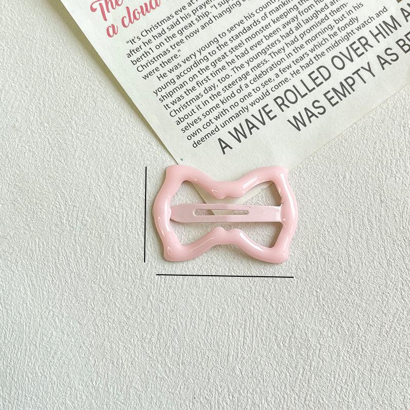 Little Girl Dopamine Bow Hair Clip Children's Cute BB Clip Baby Side Clip Girl Back of Head Broken Hair Hairpin