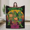 Manta Solar TMNT Qualidade Super Quente Cobertores de Cama Inverno Viagem Escritório Sofá Cadeira Colcha Engraçada