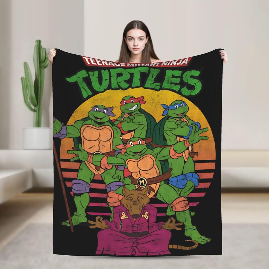 TMNT Durchbruch Flanelldecke Warme Weiche Überwurfdecke für Wohnkultur Reise Muster Tagesdecke Sofa Bettbezug