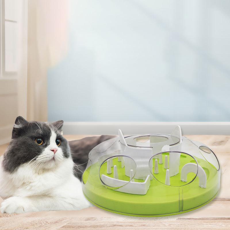 Zabawka interaktywna Cat Puzzle Zabawna zdejmowana miska na powolne jedzenie dla kotów Antypoślizgowa, trwała zabawka szkoleniowa dla szczeniaka i kociaka Artykuły dla zwierząt