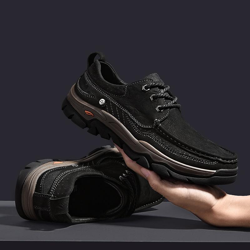 Fashion High-quality Anti Slip Wear-resistant Soles Outdoor Climbing Shoes Fashion Commuting Shoes Luxury Brand Men Leather Casual Shoes