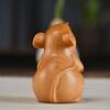 Natural Cypress Animal Hamster Small Statue  Cute Home Room Car Decoration Ornaments Chinese-style Zodiac Sign Gift