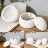 Embossed Resin Jar Molds Candle Cup Silicone Mould with Lid for Making Candle Container Chocolate Holiday Decoration