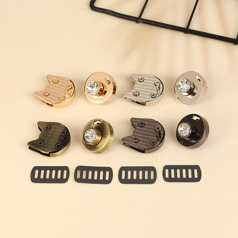 1Pc Cute Zinc Alloy Cat Shape Turn Lock Bag Twist Lock Closure Clasp Diy Leather Craft Handbag Shoulder Bag Purse Hardware