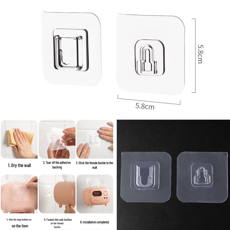 Transparent Traceless Adhesive Hook - Strong, Nail-Free Design
