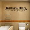 English Rumor Wall Stickers Bathroom Rules Bathroom Creative Decorative Stickers