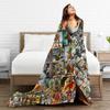 Warm Soft Blanket Funny Italian Brainrot Memes Compilation Bedding Throws Flannel Bedspread For Couch Chair Sofa Bed Bed Cover