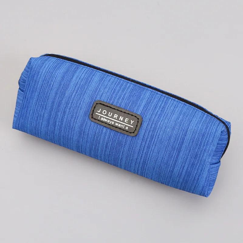 Simple and Creative Oxford Cloth Pencil Case Student Portable Horizontal Pencil Case Stationery Bag Back To School