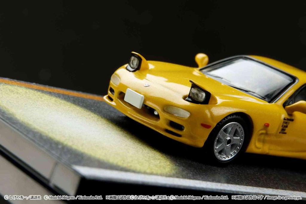 HJ64 Mazda D VS Takumi Fujiwara Takahashi Keisuke Driver Figure Included Completed Product 1/64 RX-7 (FD3S)RED SUNS/Initial