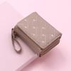 Women Wallet Tri Fold Card Bag PU Multi Objects Pocket Short Fashion Embroidered Love Pattern Ulti-card Slot Coin Purse 2025 NEW
