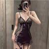 Popular Erotic Underwear Pure Desire Purple Charm Sister Lace Hollow Perspective Women Free Sexy Suit