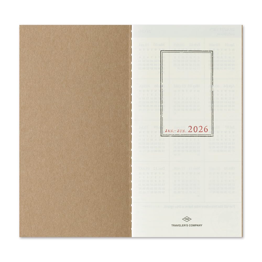 Traveler's Notebook Planner Refill 2026 A5 Slim Weekly 14495006 (Starts January 2026)