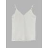 White Women's Tank Tops Summer Sleeveless Strap Outer Lace V-neck Camisole Vest Fashion Elegant Sexy Loose Casual Base Slim Fit Office Ladies Camis
