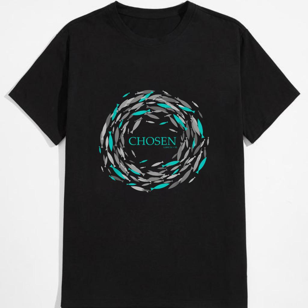 Chosen Fish Swim Against The Current Christian Graphic Unisex T-Shirt S-5XL L