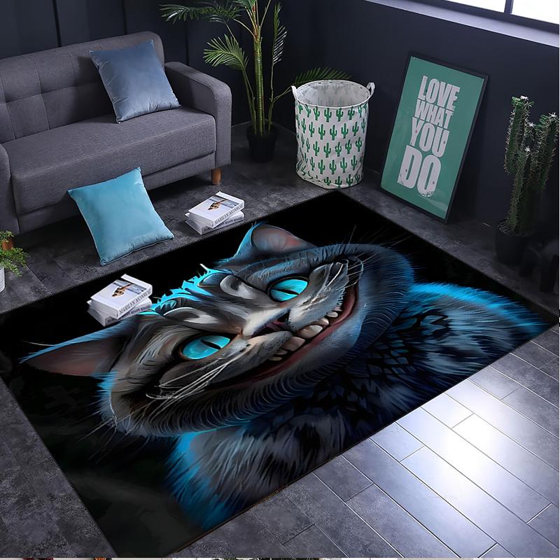 1PC rug Che-shire Cat Smile Carpet, Chair Rug,Area Rug for Office Bedroom living rooms bedroom, Doormat decor Christmas fan gifts