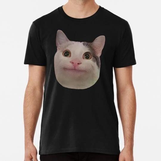 

Beluga Cat Meme Face Smiling T-Shirt Tee Top Unisex Made In the USA 100% Cotton T-shirt Mens Tees Top S