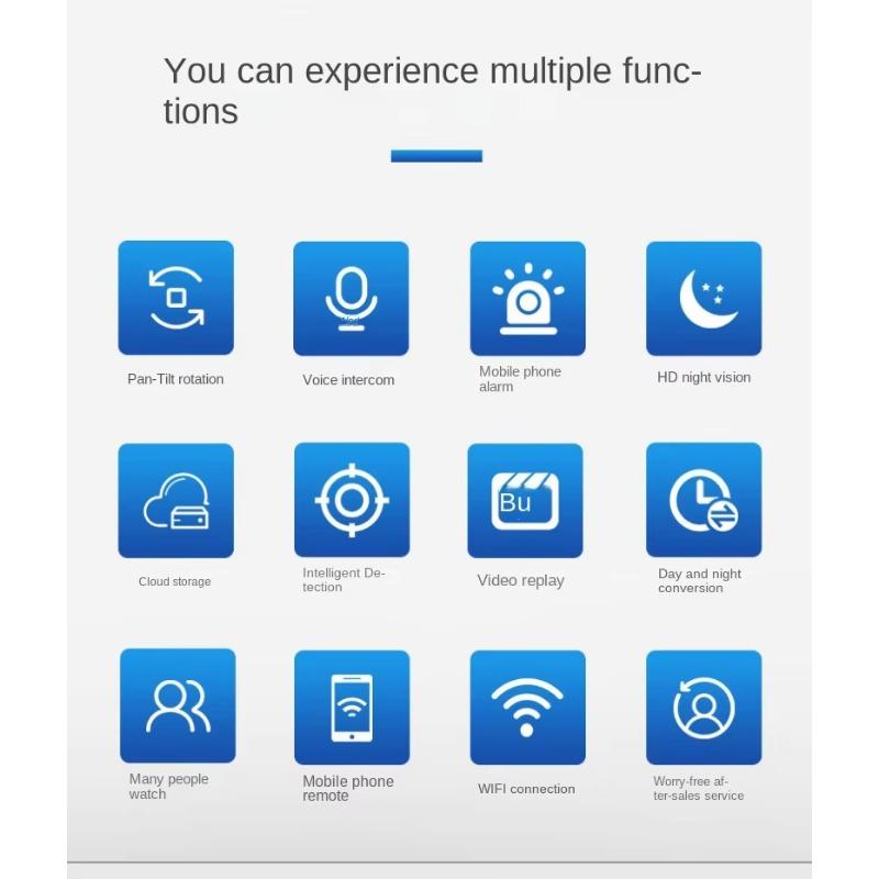 White Wireless camera Indoor WiFi camera Baby Monitor WiFi network camera Home monitor Home Security Roulette Night Vision White