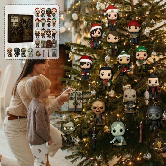 Walking Dead Advent 22nd Anniversary Calendar Christmas Tree Decoration 24-Day Countdown Box Acrylic