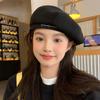 Letter Embroidered Newsboy Hat Octagonal Visors Cap Vintage Beret Painter's Hat