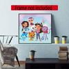 Cartoon Cute Gabbys Style 5D Diamond Painting Round Diamond Rhinestones Mosaic Diamond Embroidery Wall Paintings Rhinestones Gift Frameless