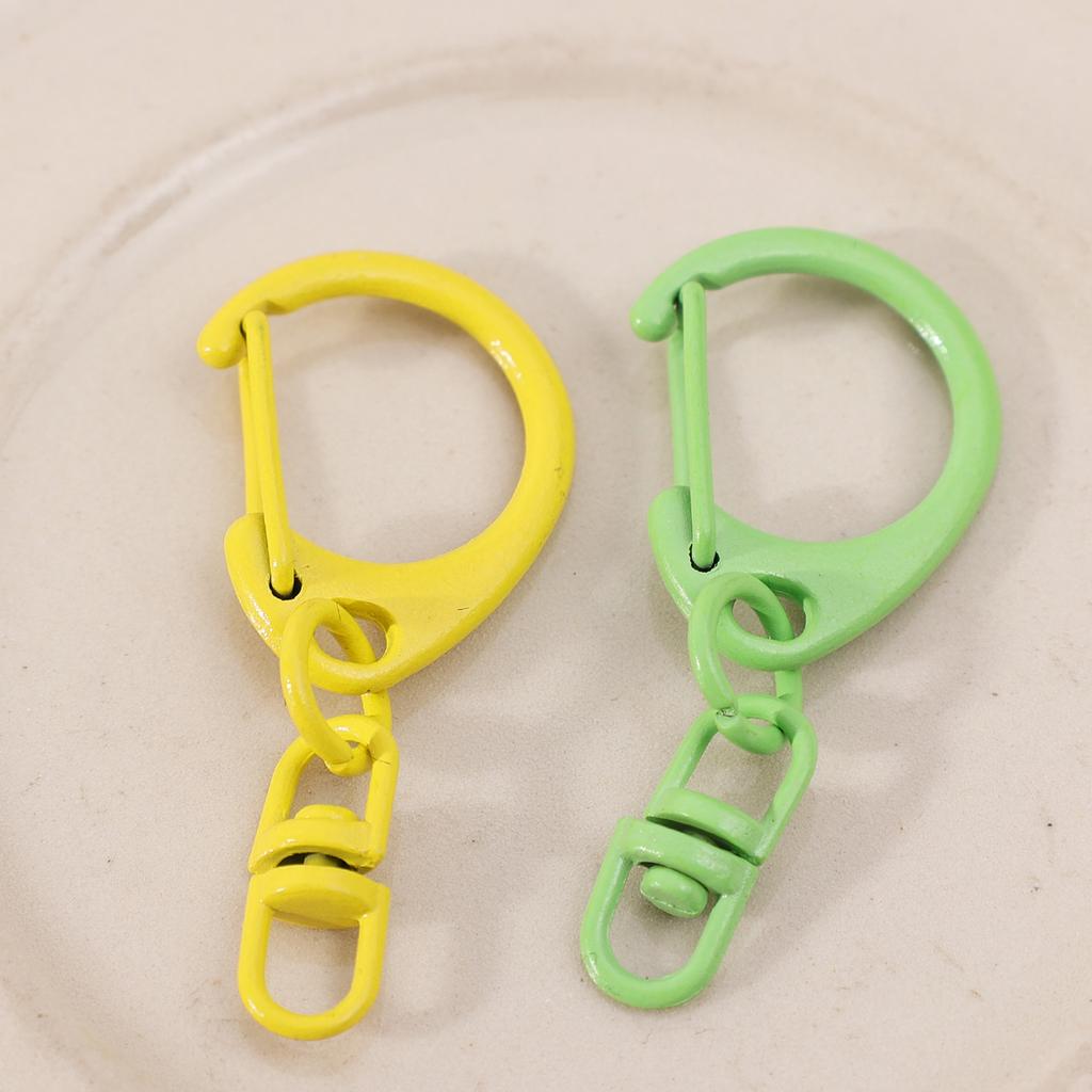 10/50pcs Colorful 20mm Keyring Lobster Clasp Hook Connectors for DIY Keychain Connector Key Ring Jewelry Making Accessories