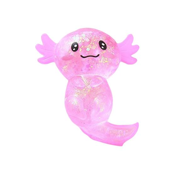 Glitter Salamander Squeeze Toy Stress Relief Cartoon Salamander Sugar Ball Sensory Toy Decompression Clear Animal Fidget Toy