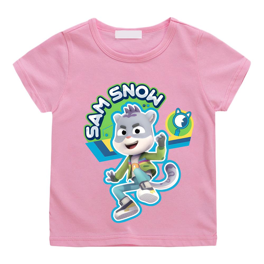 

The Creature Cases SAM SNOW YOUTH TEE Cartoon Print Cute Manga Cotton T-shirt Crew Neck Cartoon Boys Girls Kawaii T Shirt 6T рожевий