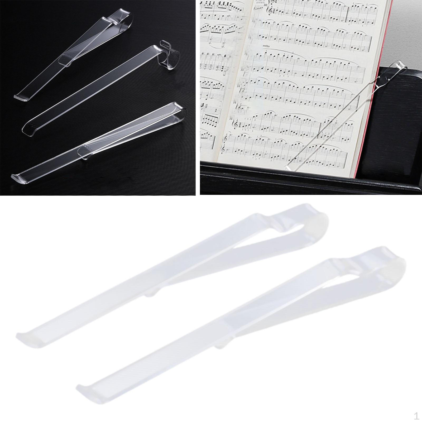 

Ремешок-клипса для нот, фиксирующая лента для фортепианных партитур, устойчивая к разрывам, гибкая акриловая фиксирующая полоса for Grand Pianos
