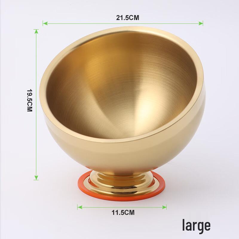 Double-Layer Gold Stainless Steel Slanted Seasoning Bowl