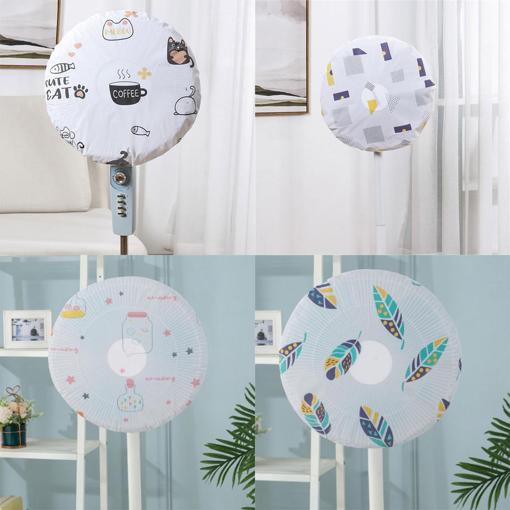 Electric Fan Cover Safety Protective Waterproof Dust Proof Round Fan Cover Anti-pollution Anti Pinch Hand Fan Dust Cover