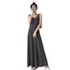 Black and white sleeveless vest striped dress 2026 summer new temperament loose and thin a word long dress