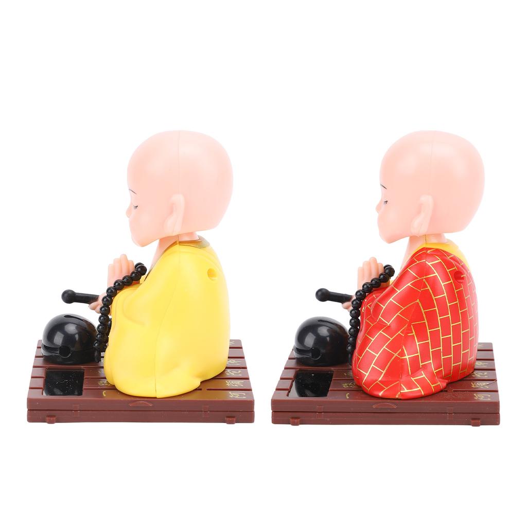 Solar Kleine Mönchsfigur Lustiges Nickendes Lichtsensor Energiesparend Solar Kleine Mönchsornament für H