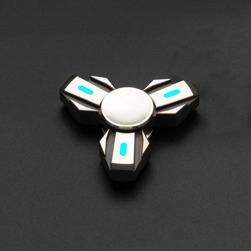 Mini Luminous Fidget Spinner Relieve Stress Reducing Toys Edc Stainless Steel Gyroscope Spinning Tip Top Antistresse Glowing