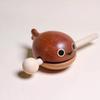 Whale Wooden Fish Desk Ornament: Stress Relief Solid Wood Office Toy for Emotional Stability