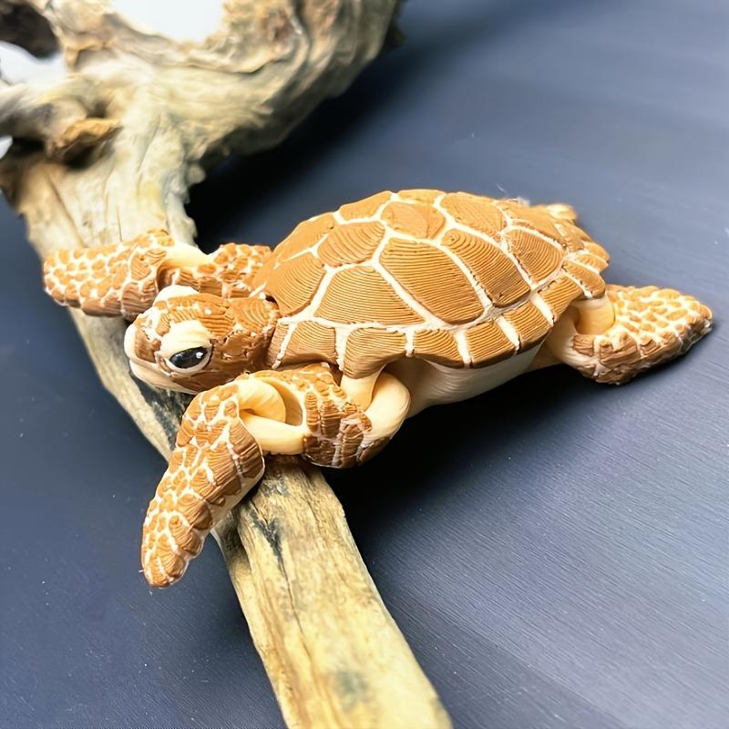 3D Printed Articulated Turtle Figurine Indoor And Outdoor Desktop Decoration Aquarium Landscaping Decor