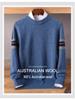Men's Autumn Winter Cashmere Round Neck Thin Fashion Pullover Loose Wool Knit Sweater
