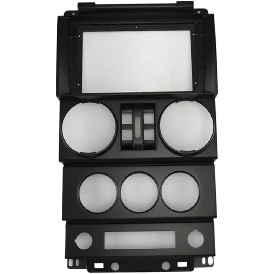 Car Fascia Radio Panel Compatible for Jeep Wrangler 2007-2010 Dash Kit Install Facia Console Bezel Adapter 9inch Plate Trim Cover(Two Doors) 9 inches