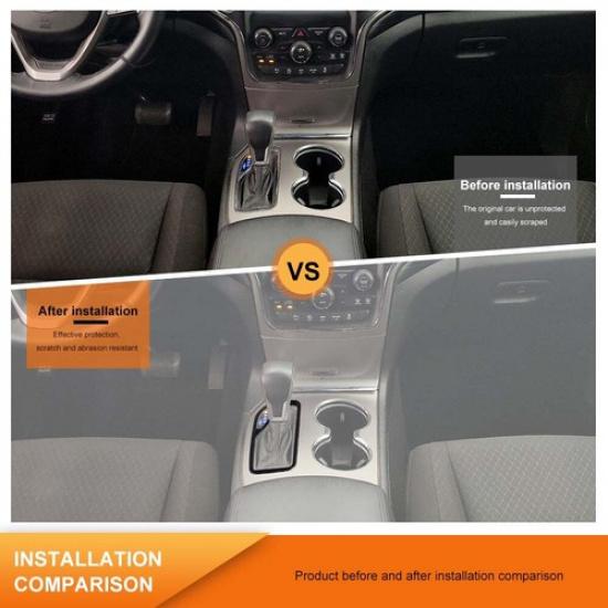 Gear Shift Panel Cover Trim Ring for Jeep Grand Cherokee 16-21 Black Accessories