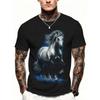 Fashionable Summer Comfortable Round Neck Short Sleeved T-shirt Colorful Animals 3d Printing Casual Loose Breathable Soft Plus Size Men's T-shirt