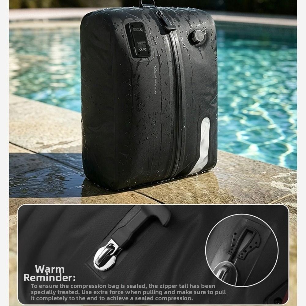 Reusable Portable Vacuum Packing Built-in Pump Suitcase Garment Cube Carry-On Luggage