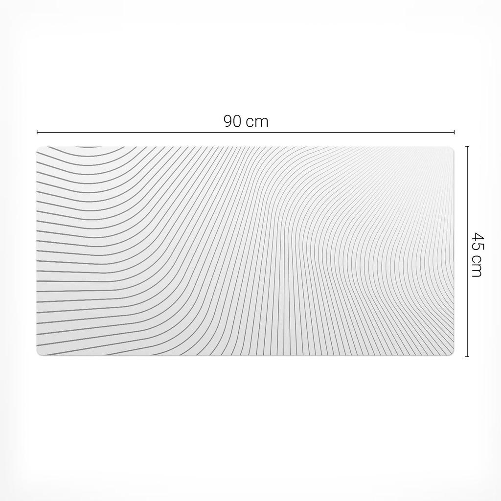 Vinyl Protective Workplace Mat with Wavy Lines 90x45 Cm