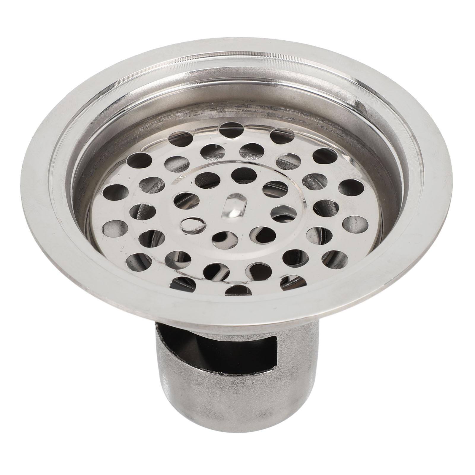 

Floor Drain 3.5 Inch Stainless Steel Odor Resistant Deep Water Sealing Round Shower Drain Kit for Kitchen Bathroom