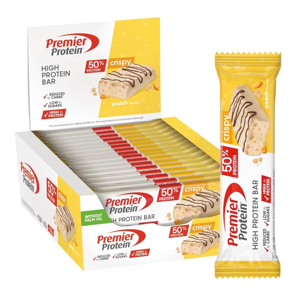 Premier Protein 50% Protein Bar Crispy Peach 40G X 16