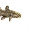 Brass Fish Statue Wealth Decor Tea Pet Artware Craft Retro Desk Topper Good Fortune Lucky Figurine